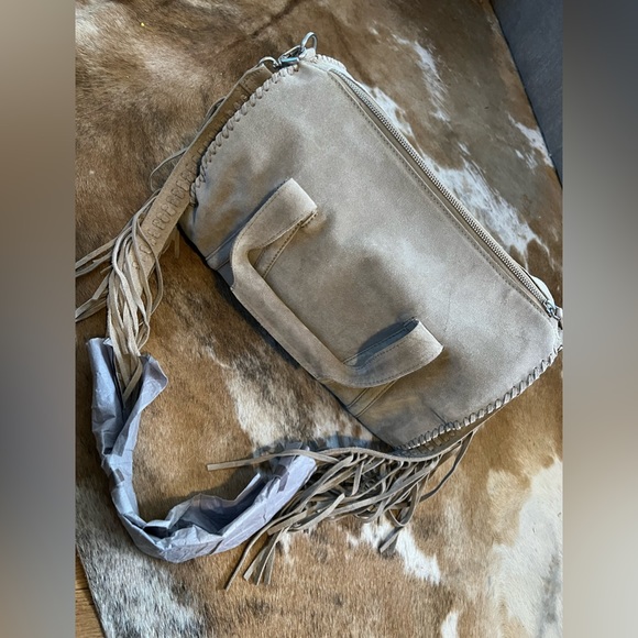 SOLD Zara Suede Fringe Bag - Picture 2 of 5